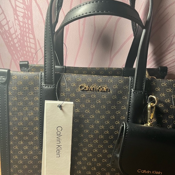 Calvin Klein Handbags - Calvin Klein Black and Brown Satchel